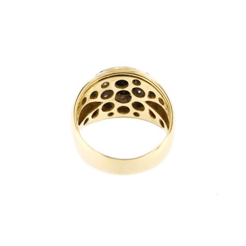 Bague 58 Bague en or jaune 18 ct avec saphir et diamants 58 Facettes 29997