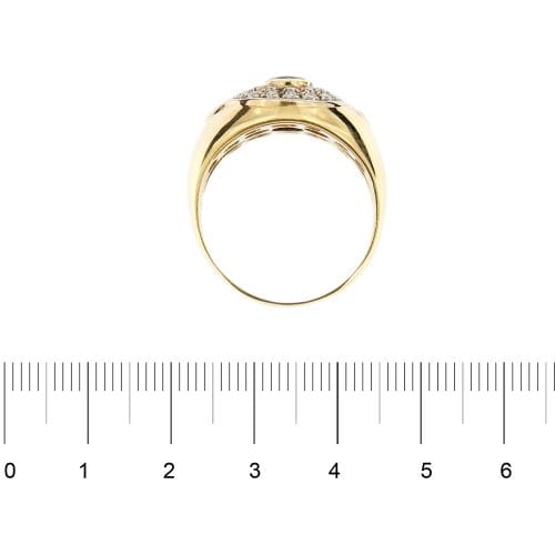 Bague 58 Bague en or jaune 18 ct avec saphir et diamants 58 Facettes 29997