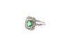Bague 54 Bague Art déco en platine et or jaune, émeraude et diamants 58 Facettes 25021 25161