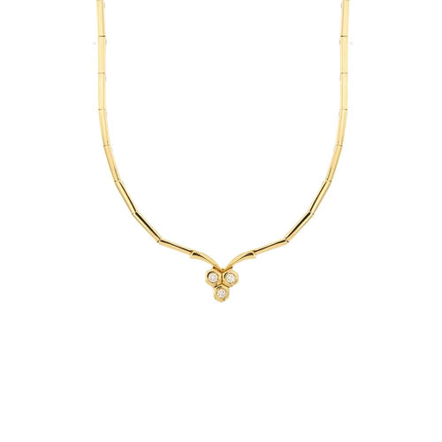 Collier Damiani - Collier semi-rigide en or jaune 18 ct et diamants 58 Facettes 34417