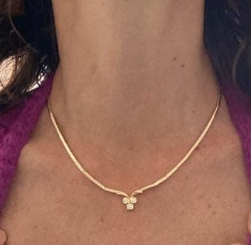 Collier Damiani - Collier semi-rigide en or jaune 18 ct et diamants 58 Facettes 34417