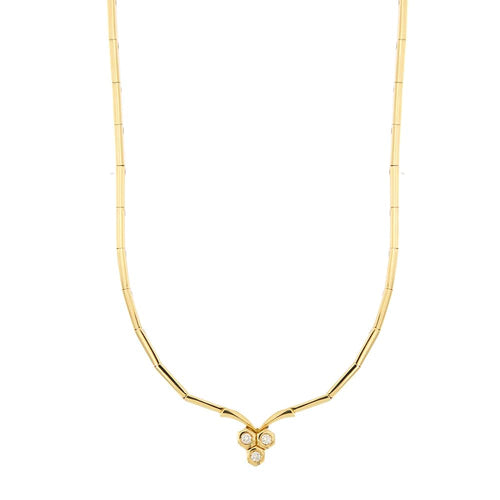Collier Damiani - Collier semi-rigide en or jaune 18 ct et diamants 58 Facettes 34417