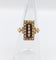 Bague 52.5 Bague marquise victorienne en or rose, perles et émail noir 58 Facettes A07698