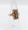 Bague 52.5 Bague marquise victorienne en or rose, perles et émail noir 58 Facettes A07698