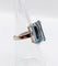 Bague 49.5 Bague cocktail Art déco en or blanc et aigue-marine 58 Facettes A07729