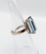 Bague 49.5 Bague cocktail Art déco en or blanc et aigue-marine 58 Facettes A07729