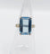 Bague 49.5 Bague cocktail Art déco en or blanc et aigue-marine 58 Facettes A07729