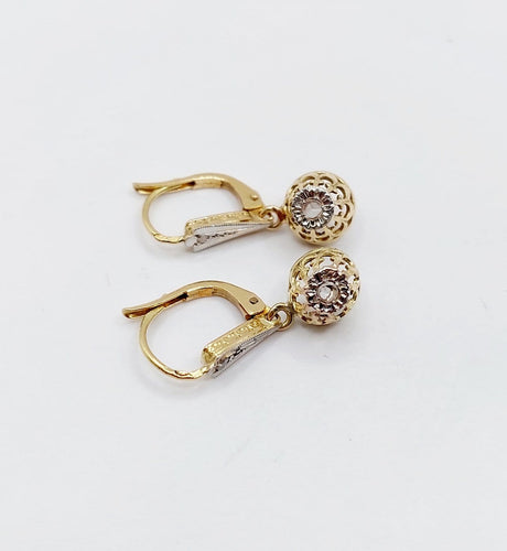 Dormeuses - Boucles d'oreilles en or 18k et diamants taille rose 58 Facettes A07697
