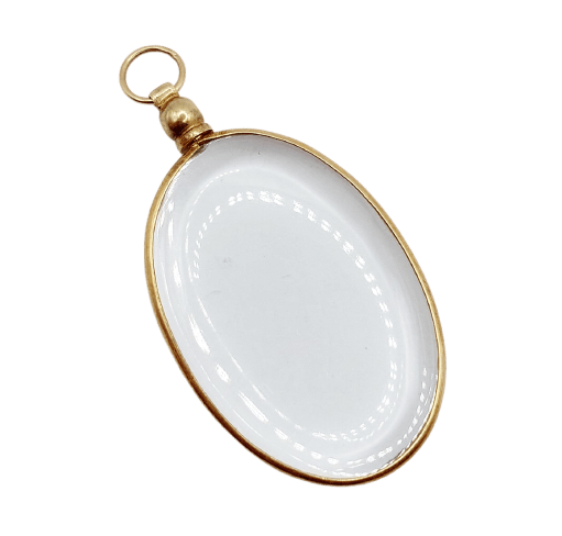Pendentif porte-photo ovale en or 18k 58 Facettes A07700