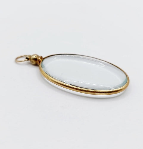 Pendentif porte-photo ovale en or 18k 58 Facettes A07700