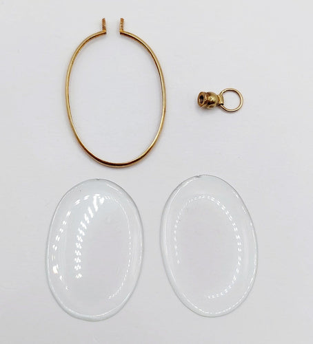 Pendentif porte-photo ovale en or 18k 58 Facettes A07700