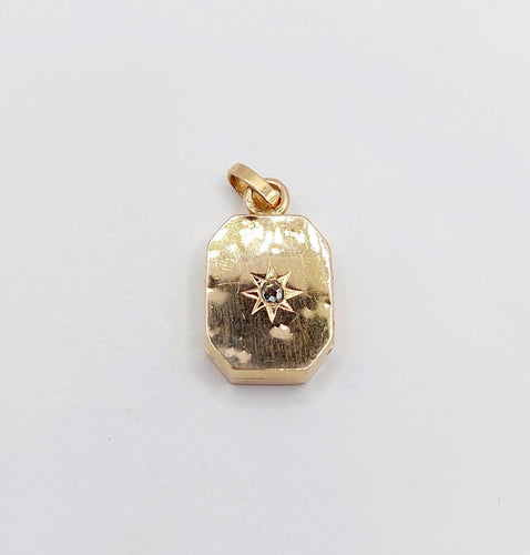 Pendentif porte-photo antique en or rose 18k et diamant 58 Facettes A07701