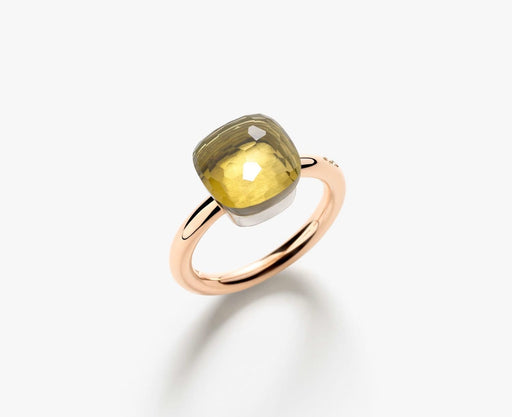 53 Pomellato - Bague en or rose et blanc 18 ct avec quartz lemon 58 Facettes 535E26_M