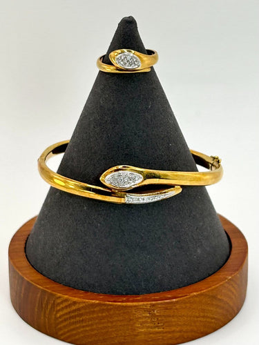 Parure serpent en or jaune 18K et diamants naturels 58 Facettes PARURE