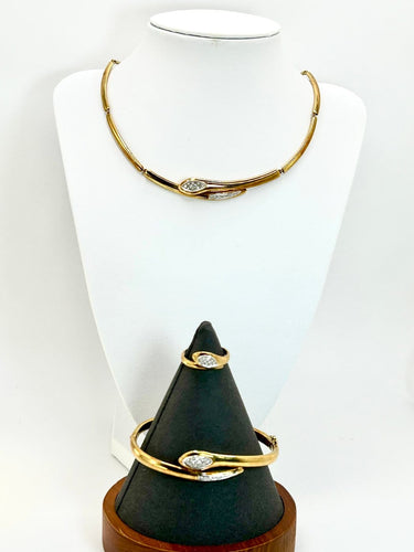 Parure serpent en or jaune 18K et diamants naturels 58 Facettes PARURE