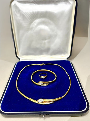 Parure serpent en or jaune 18K et diamants naturels 58 Facettes PARURE