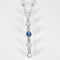 Collier pendentif en or blanc, saphir et diamants 58 Facettes B260469