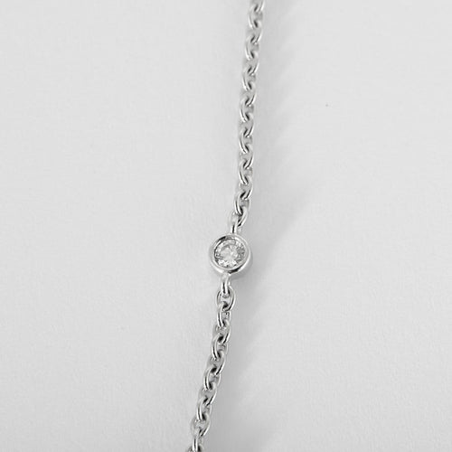 Collier pendentif en or blanc, saphir et diamants 58 Facettes B260469