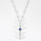 Collier pendentif en or blanc, saphir et diamants 58 Facettes B260469