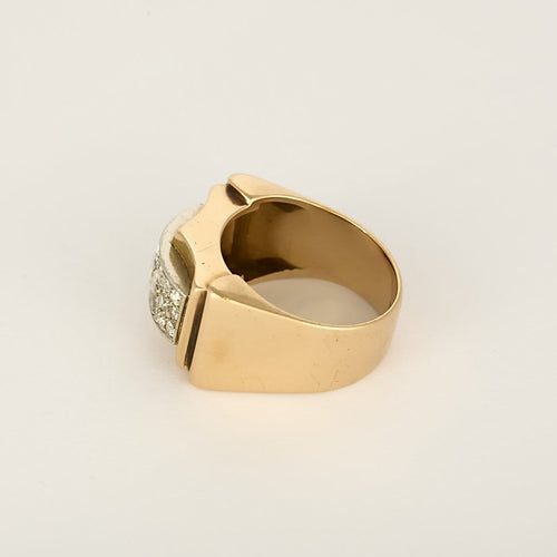 52 Tank - Bague en or jaune, or blanc et diamants 58 Facettes B260370