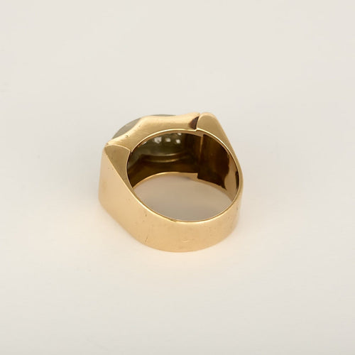 52 Tank - Bague en or jaune, or blanc et diamants 58 Facettes B260370