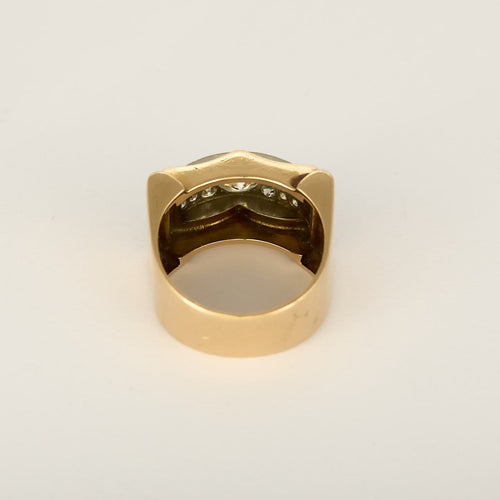 52 Tank - Bague en or jaune, or blanc et diamants 58 Facettes B260370