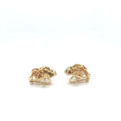 Boucles d'oreilles à clips en trois ors 58 Facettes 435601