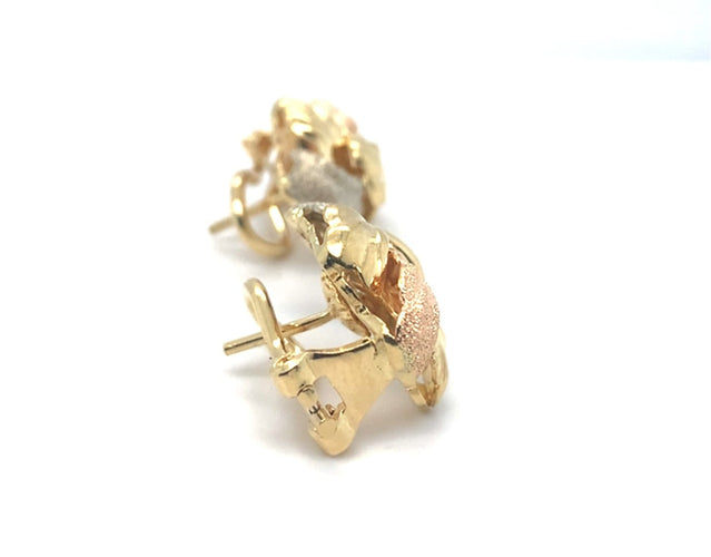 Boucles d'oreilles à clips en trois ors 58 Facettes 435601