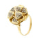 Bague 54 Bague fleur - Diamants en or jaune 18 ct 58 Facettes 31805
