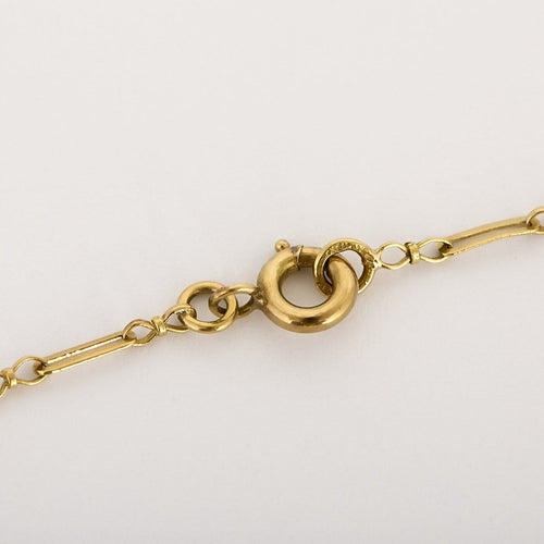 Collier palmettes en or jaune et argent 58 Facettes B260488
