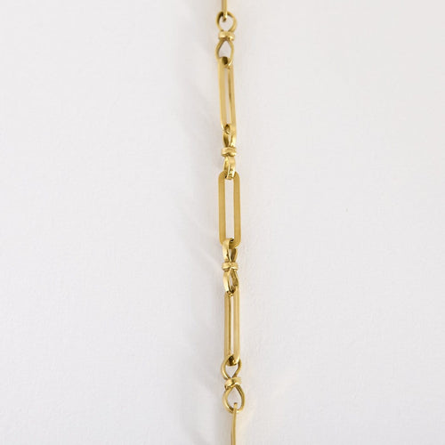 Collier palmettes en or jaune et argent 58 Facettes B260488
