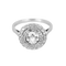 54 Bague en platine et or blanc avec diamants 58 Facettes B260411