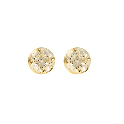 Boucles d'oreilles puces en or jaune et diamants 0,40 ct 58 Facettes B260426