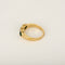 52 Bague jonc en or jaune, diamant et émeraudes 58 Facettes B260398