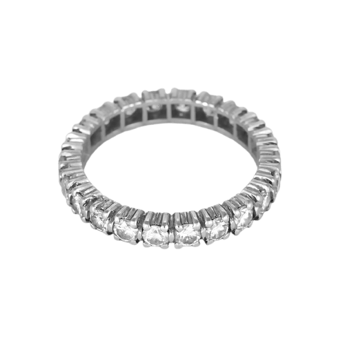 54 Alliance américaine en or blanc et diamants 1,30 ct 58 Facettes B260415