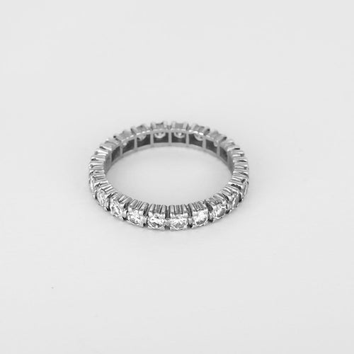 54 Alliance américaine en or blanc et diamants 1,30 ct 58 Facettes B260415