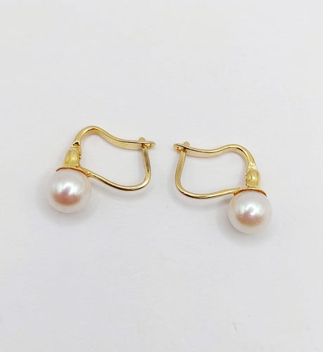 Dormeuses vintage en or 18k et perles 58 Facettes A07710