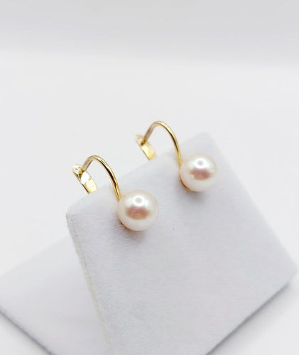Dormeuses vintage en or 18k et perles 58 Facettes A07710