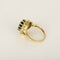 53 Bague marguerite en or jaune et blanc, saphir et diamants 58 Facettes B260474