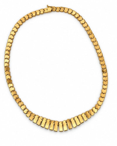 Collier vintage articulé en or jaune et lapis-lazuli 58 Facettes Lz