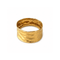 58 Bague bandeau texturé en or jaune 58 Facettes B404