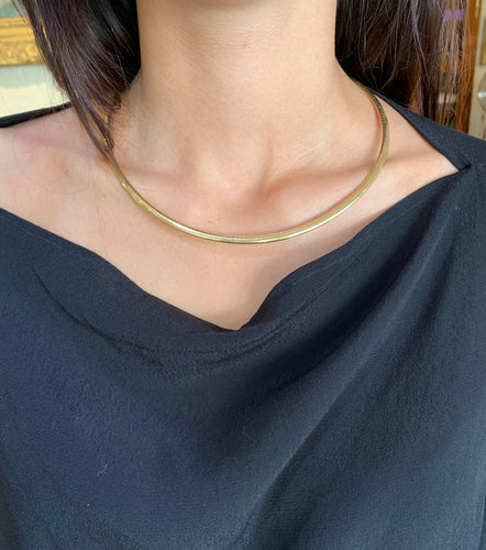 Collier torque en or jaune 18 carats 58 Facettes C184