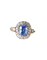 50.5 Bague marguerite en or rose, saphir de Ceylan et diamants 58 Facettes