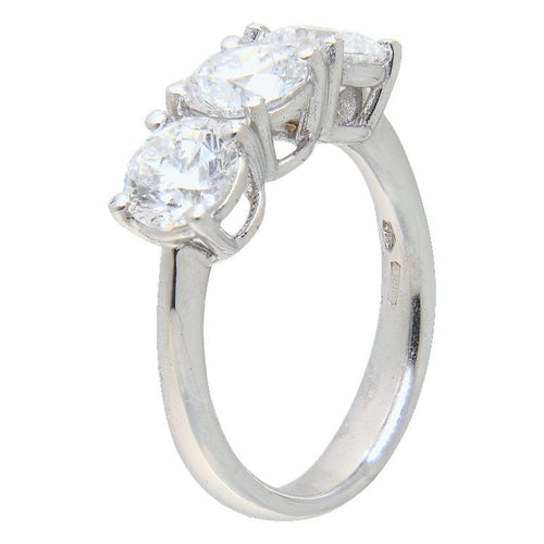 52 Bague trilogy en or blanc et diamants GIA 2,70 ct 58 Facettes G4011