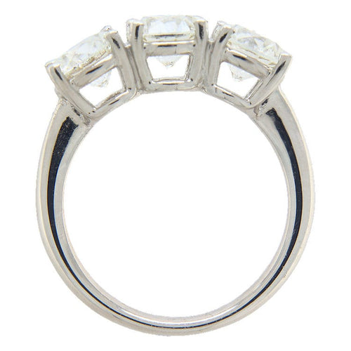 53 Bague trilogy en or blanc et diamants 3,01 ct 58 Facettes G4010