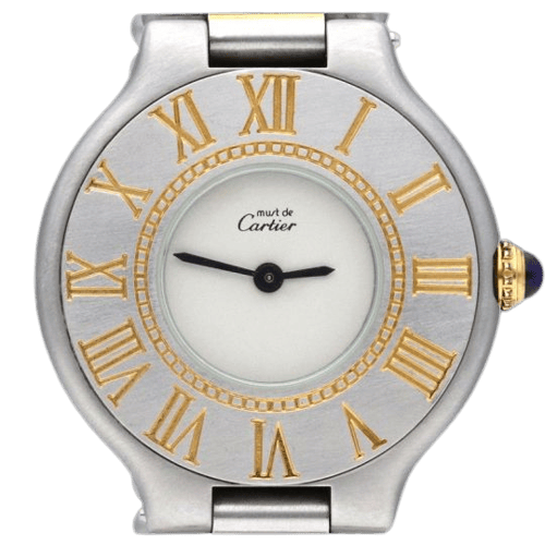 Cartier - Montre Must 21 en or jaune et acier 58 Facettes MT47101