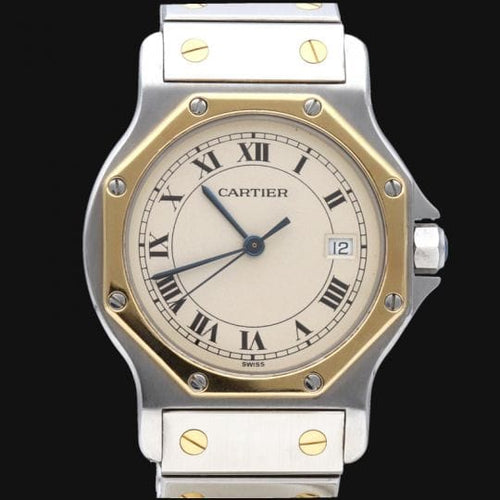 Cartier - Montre Santos Ronde en acier et or jaune 58 Facettes MT47454