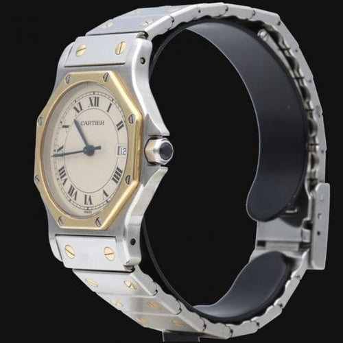 Cartier - Montre Santos Ronde en acier et or jaune 58 Facettes MT47454