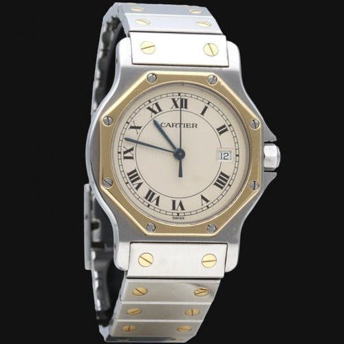 Cartier - Montre Santos Ronde en acier et or jaune 58 Facettes MT47454