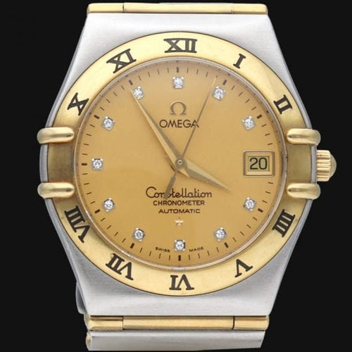 Omega Constellation - Montre en or jaune, acier et diamants 58 Facettes MT47966